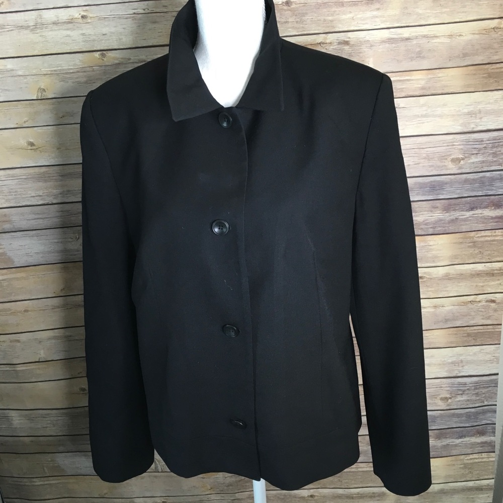 Talbots Black Button Fully Lined Blazer